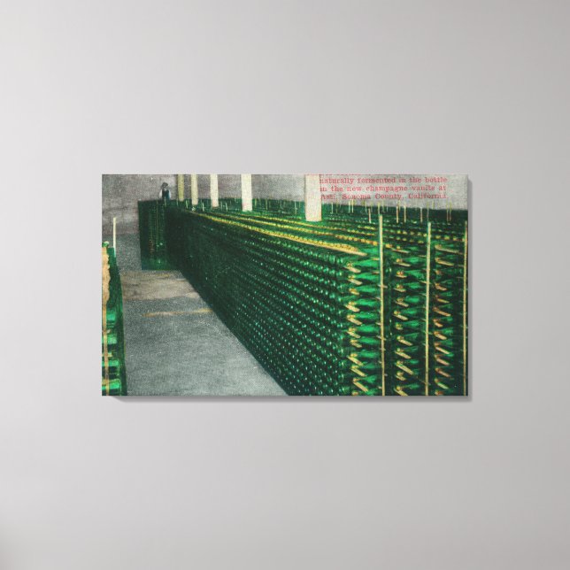 Toile Vue sur les voûtes de Champagne Asti, CA (Recto)