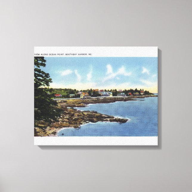 Toile Vue sur Ocean Point, Maisons en bord de mer (Recto)