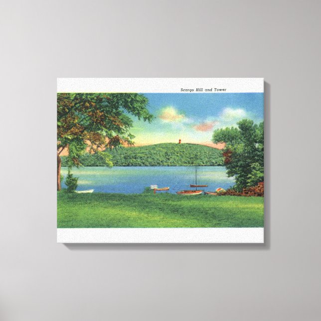 Toile Vue sur Scargo Hill et la tour (Recto)
