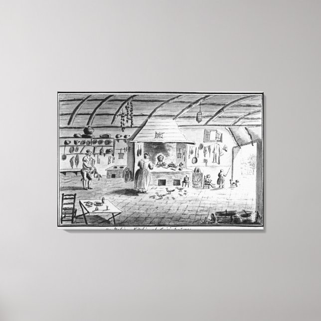 Toile Vue sur une cuisine italienne à Lerici (Recto)