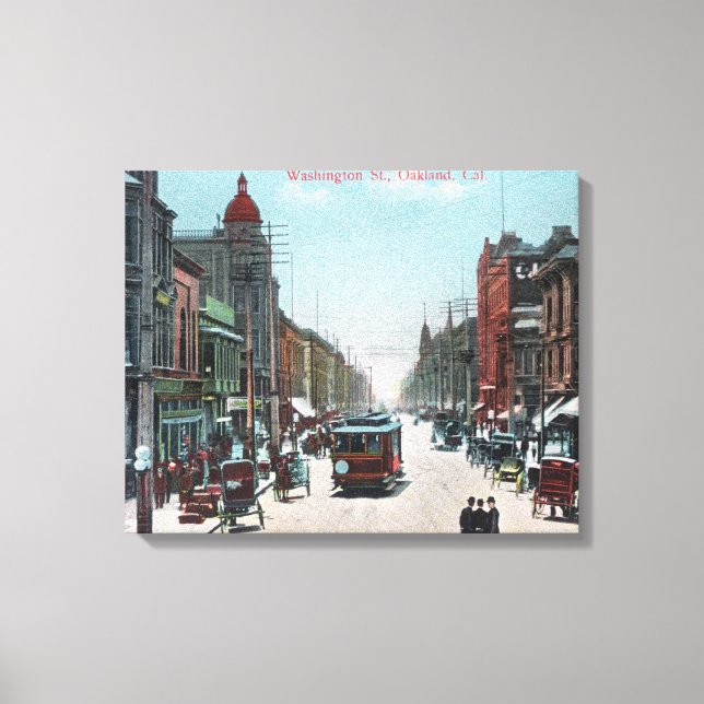 Toile Vue sur Washington Street avec funiculaire (Recto)