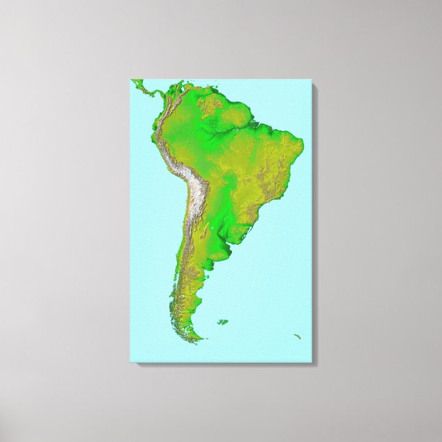 Toile Vue topographique de l'Amérique du Sud (Recto)