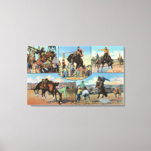 Toile Vues d'OregonScenic des types de Bronco de rodéo
