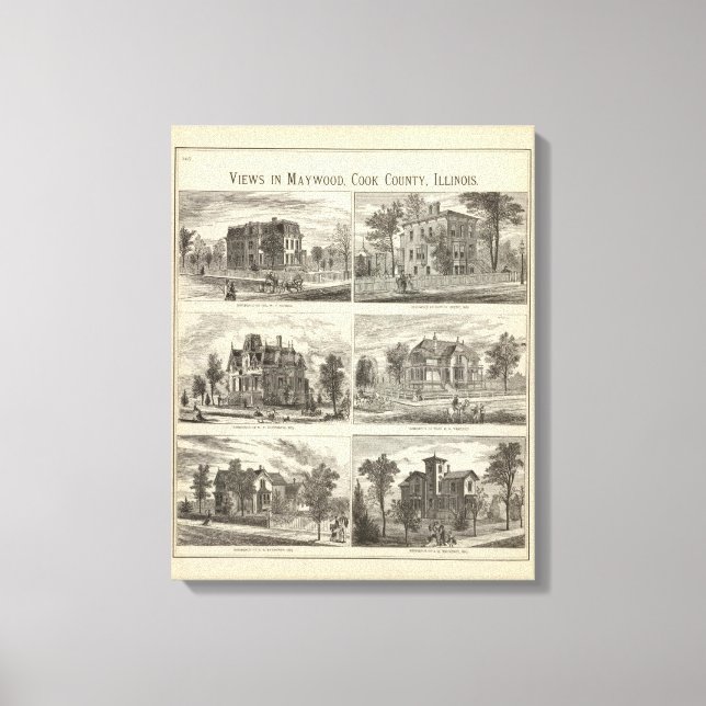 Toile Vues en Maywood, Cook County, Illinois (Recto)