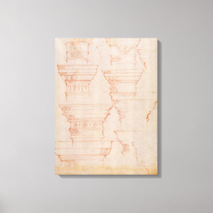 Toile W.18v Étude des capitales de colonne