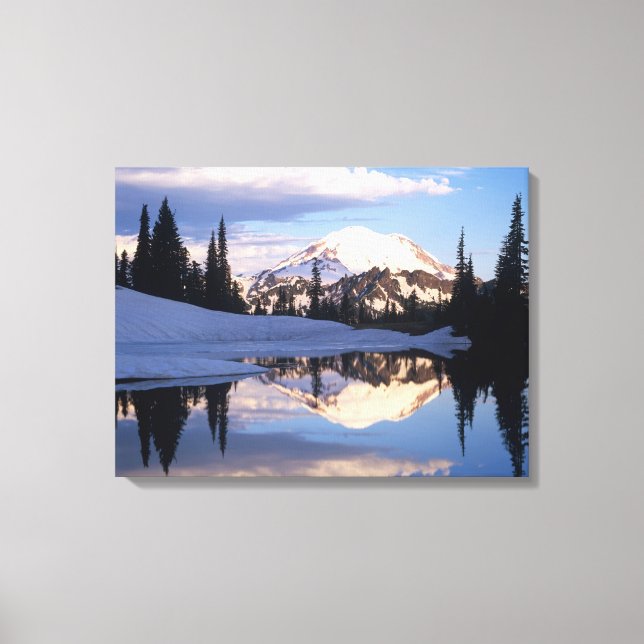 Toile WA, Mt. Rainier NP, Mt. Rainier et nuages (Recto)