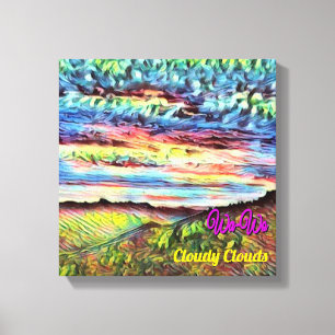 Toile Wa-Wo Wave NFT Art Collection CARTES NUAGE 23/30