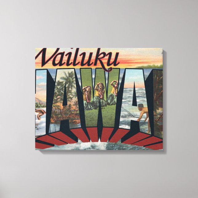 Toile Wailuki, Hawaii - Scènes de grandes lettres (Recto)