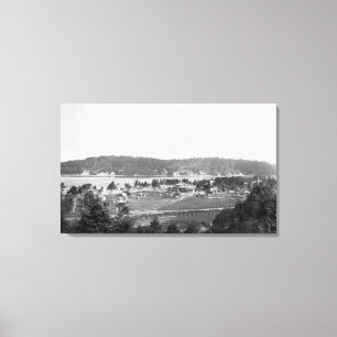 Toile Waldport, vue de ville de l'Orégon semblant du