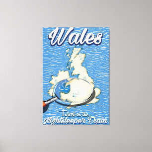Toile Wales Nightsleepeptrain britannique poster de voya