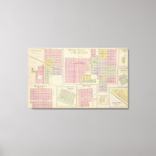 Toile Walnut City, Rush Center, La Crosse, Kansas (Recto)