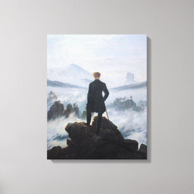 Toile Wanderer au-dessus de la mer de brouillard (par C. (Recto)