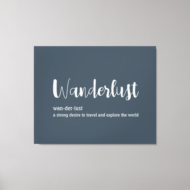 Toile Wanderlust définition blanc gris bleu couleur (Recto)