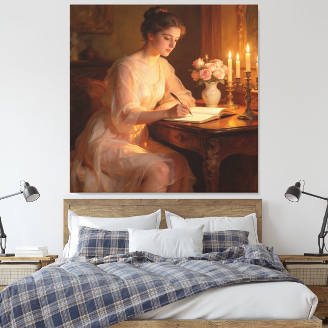 Toile Warm Glow and Ink (Insitu(Chambre))