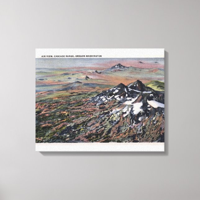 Toile Washington - Aérien de la chaîne Cascade (Recto)