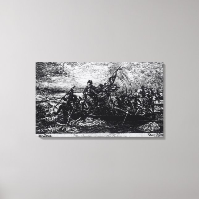 Toile Washington Crossing the Delaware (Recto)