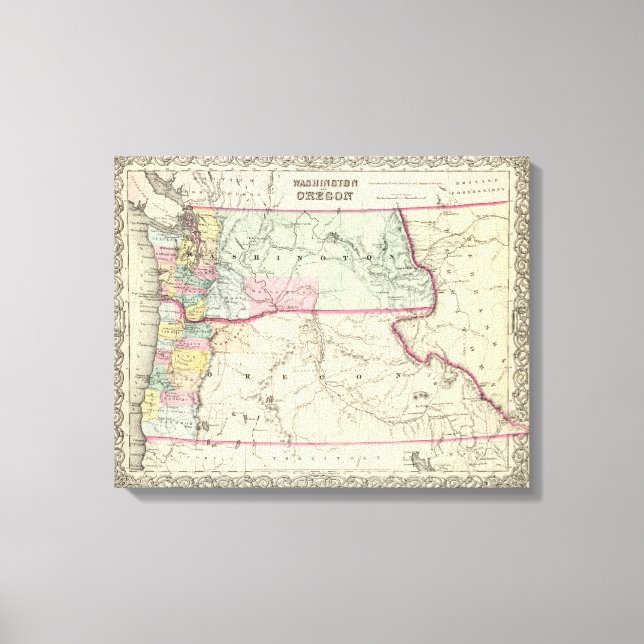 Toile Washington Et Oregon (Recto)