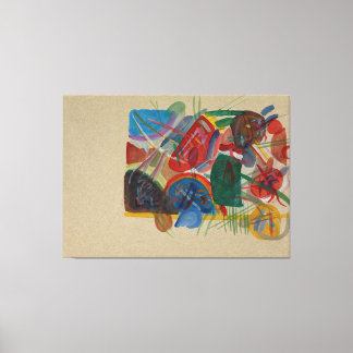 Toile Wassily Kandinsky - Aquarelle «Avec forêt et pluie