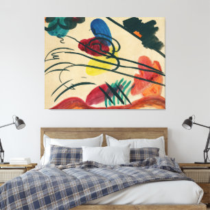 Toile Wassily Kandinsky - Avec trois cavaliers (1910)  -