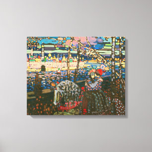 Toile Wassily Kandinsky Le Couple à Cheval Art Russe
