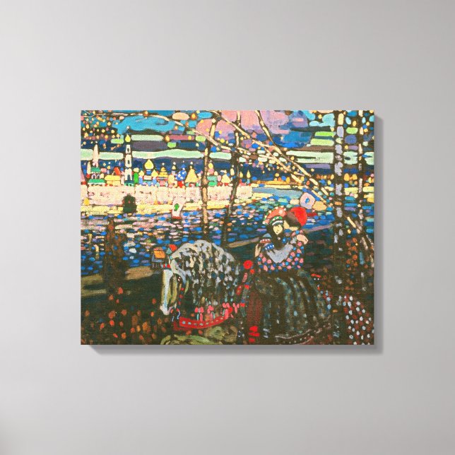 Toile Wassily Kandinsky Le Couple à Cheval Art Russe (Recto)