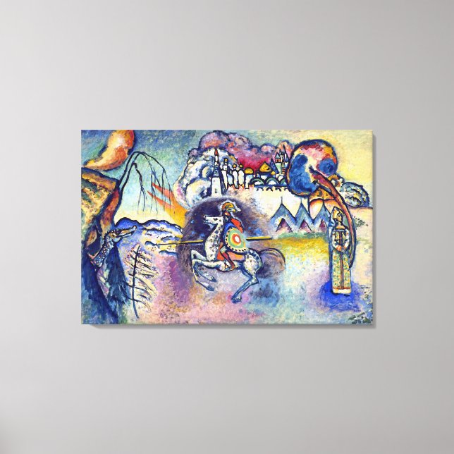 Toile Wassily Kandinsky - Saint Georges & Les Cavaliers (Recto)