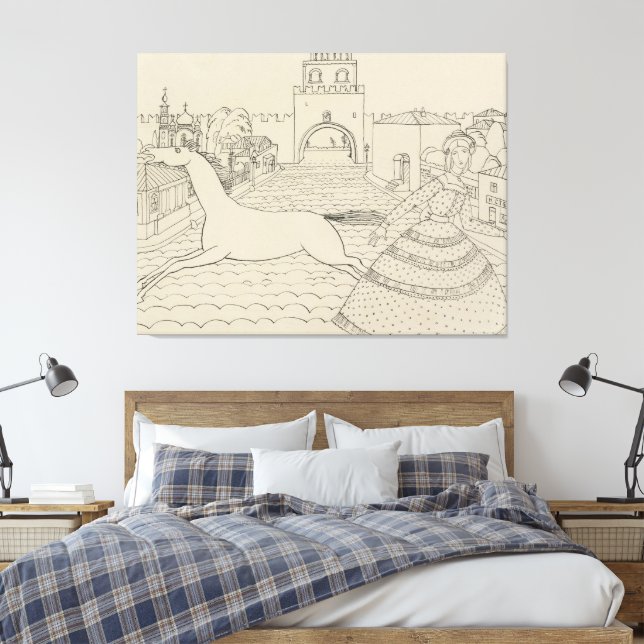 Toile Wassily Kandinsky - Zeichnung ‘mit Grüner Dame’ (Insitu(Chambre))