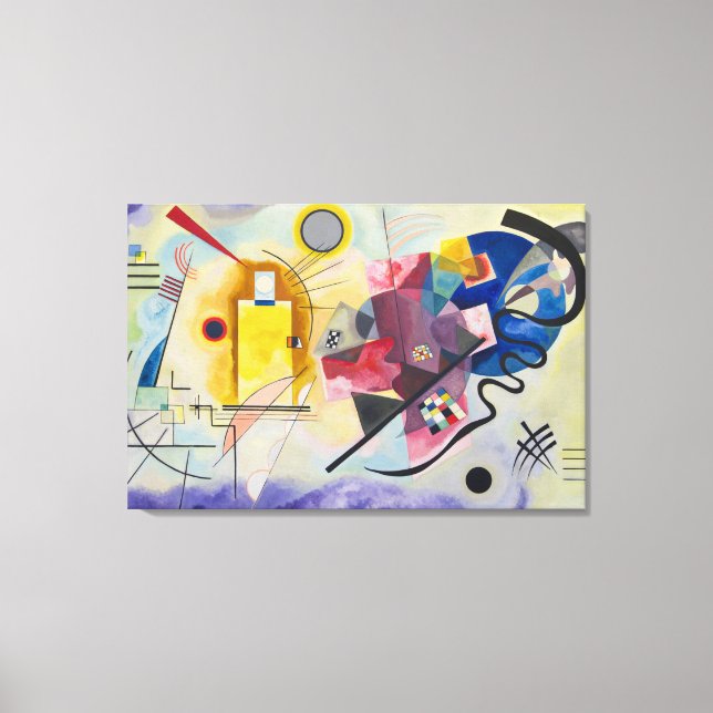Toile WASSIY KANDINSKY - Jaune Rouge Bleu (Recto)