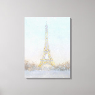 Toile Watercolor   Image of Eiffel Towe