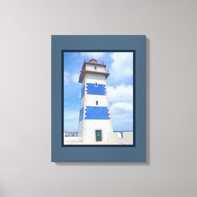 Toile Watercolor lighthouse (Recto)