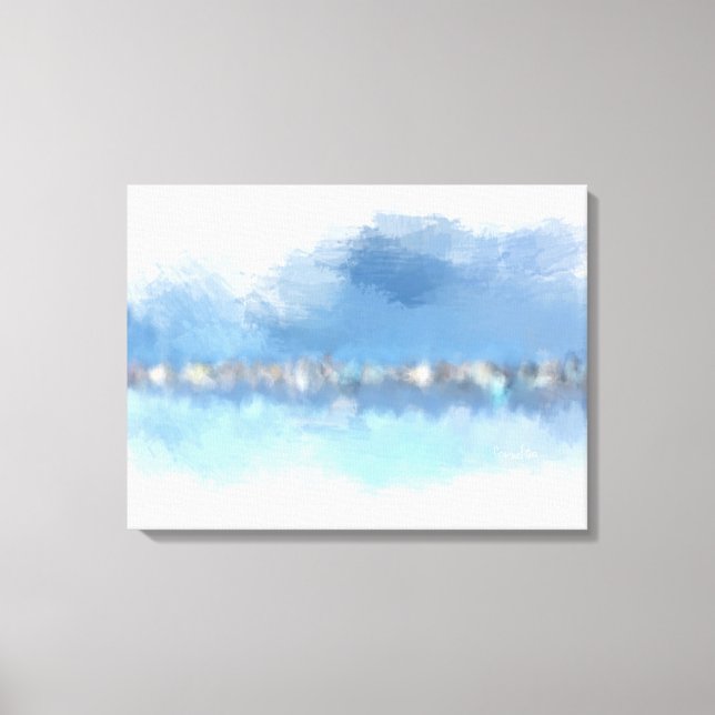 Toile "Waterfront" 24" x 18" Art moderne abstrait (Recto)