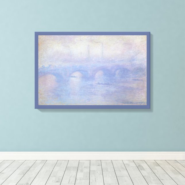 Toile Waterloo Bridge, effet de brouillard par Claude Mo (Insitu (Plancher de Bois))