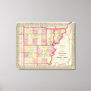 Toile Wayne, Edwards, Wabash, Hamilton, Comtés blancs