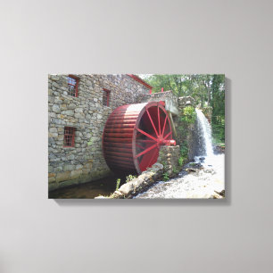 Toile Wayside Grist Mill, Sudbury MA