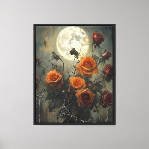 Toile Webs roses et lunaires