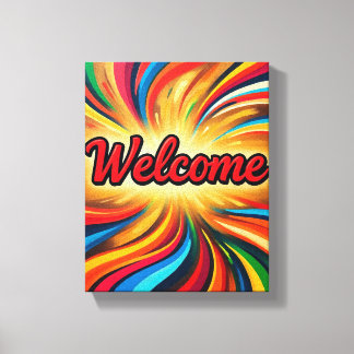 Toile Welcome canvas print on wall art design's 