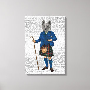 Toile West Highland Terrier à Kilt