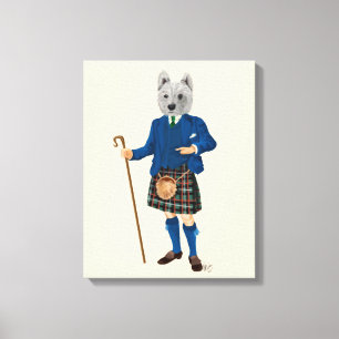 Toile West Highland Terrier à Kilt