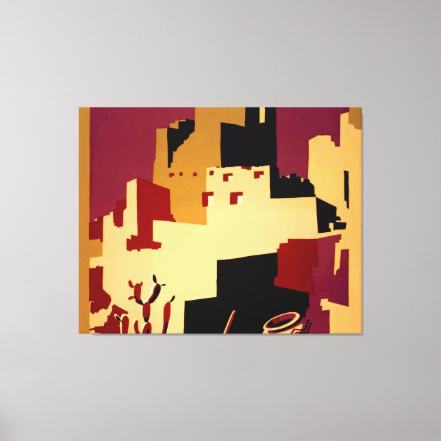 Toile Western Southwest Pueblo WPA National (Recto)