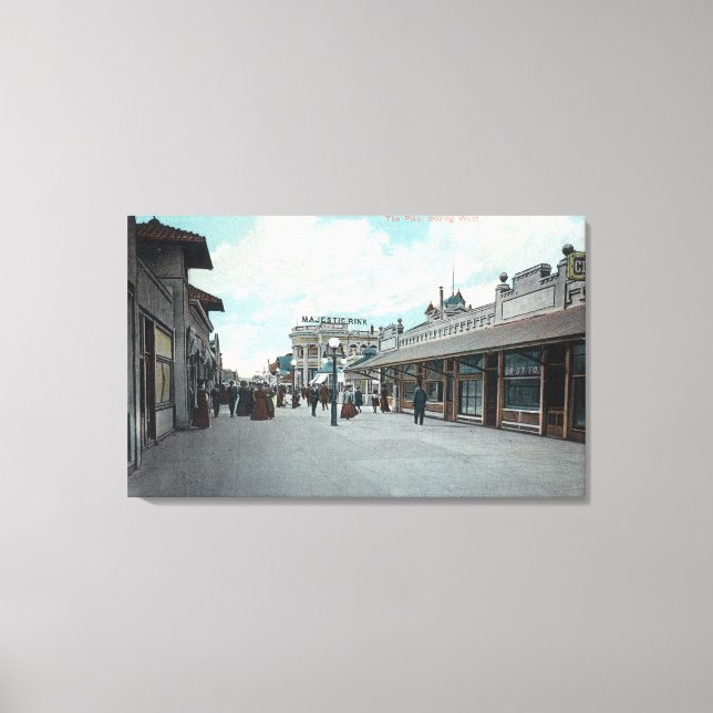 Toile Western View from the PikeLong Beach, CA (Recto)