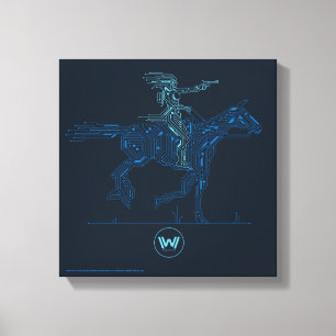 Toile Westworld Dolores Riding Horse Circuit Graphique