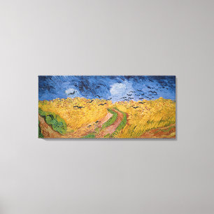Toile Wheatfield de Vincent van Gogh   avec des