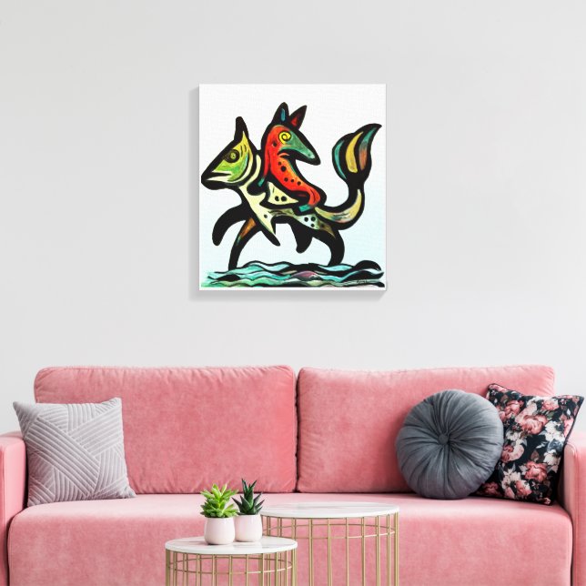 Toile When Earth and Water Collide The Fox and The Trout (Insitu(Salon))