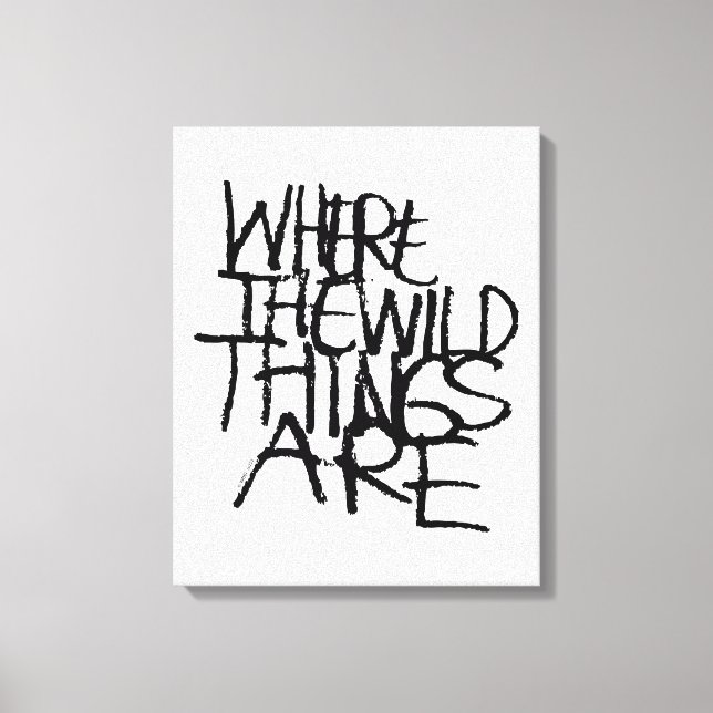 Toile Where the Wild Things Are | Écrit à la main (Recto)
