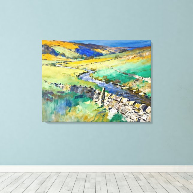 Toile "Where Water Sings" - Un paysage du Yorkshire (Insitu (Plancher de Bois))
