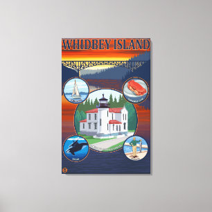 Toile Whidbey Island, Washington Affiche de voyage panor