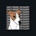 Toile Whippet chien pop art<br><div class="desc">Style pop art rétro dessin original chien illustration de mignonne Whippet inquiet avec texte inspirant et positif "Ne vous inquiétez pas,  soyez heureux" imprimé sur toile. Un doit vous garder motivé et sur la bonne voie surtout pour ceux qui aiment les animaux et les chiens.</div>