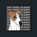 Toile Whippet chien pop art<br><div class="desc">Style pop art rétro dessin original chien illustration de mignonne Whippet inquiet avec texte inspirant et positif "Ne vous inquiétez pas,  soyez heureux" imprimé sur toile. Un doit vous garder motivé et sur la bonne voie surtout pour ceux qui aiment les animaux et les chiens.</div>