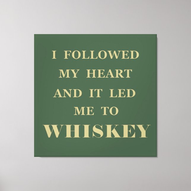 Toile Whiskey cite d'étranges paroles d'alcool (Recto)