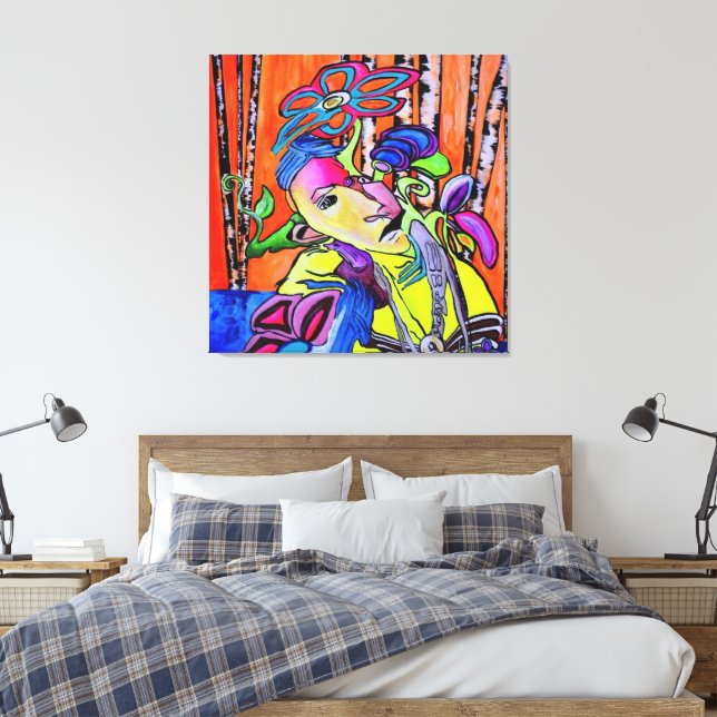 Toile Whispers of Colors – Southwest Cubist Painting (Insitu(Chambre))